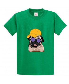 Hipster Puppy Unisex Kids and Adults T-Shirt For Cartoon Lovers